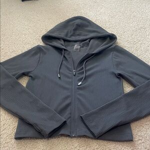 Women’s Hoodie ZipperJacket Cardigan Thumbs Hole S or M